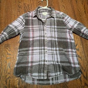 Plaid button down shirt